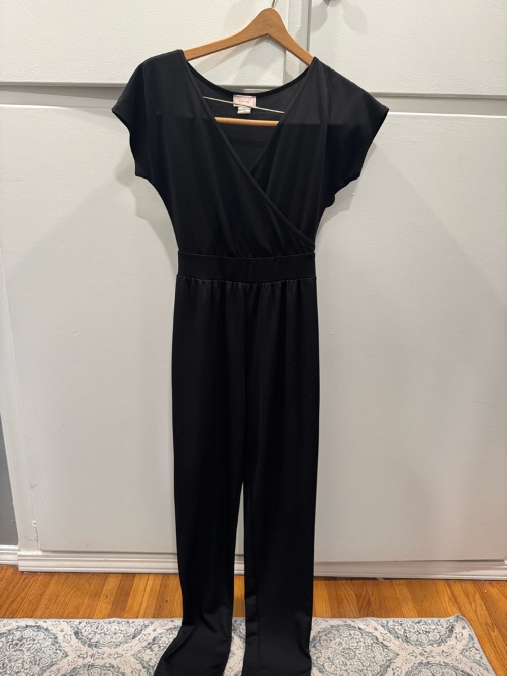 Classic Black Cap-Sleeve Jumpsuit